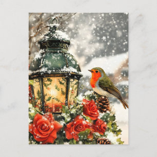 Carte Postale Faire-part Scène Festive Winter Wonderland