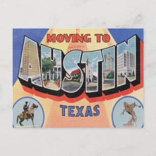 Carte Postale Faire-part Se déplaçant à Austin, changement d'adresse du