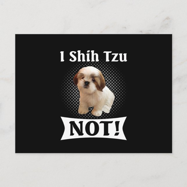 Carte Postale Faire-part Shih Tzu Aimer Cute Funny Shih Tzu (Devant)