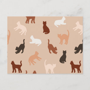 Carte Postale Faire-part Silhouette de chat