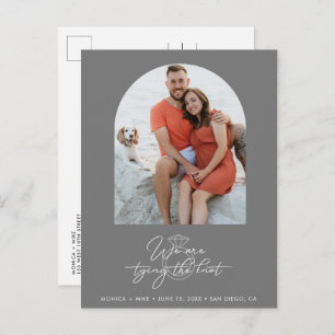 Carte Postale Faire-part Simple Arc Photo Budget Mariage Enregistrer la dat