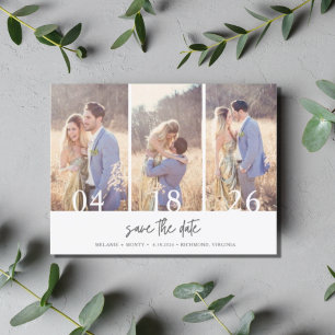 Carte Postale Faire-part Simple budget photo mariage Enregistrer la date