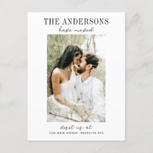 Carte Postale Faire-part Simple Famille Moderne Ont Déplacé Photo Déplaceme