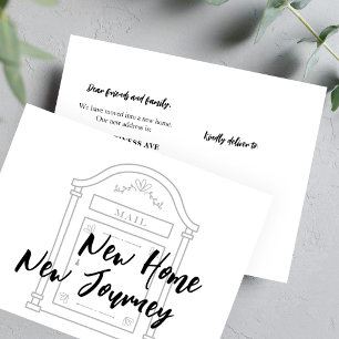 Carte Postale Faire-part Simple minimaliste nouveau script home mobile