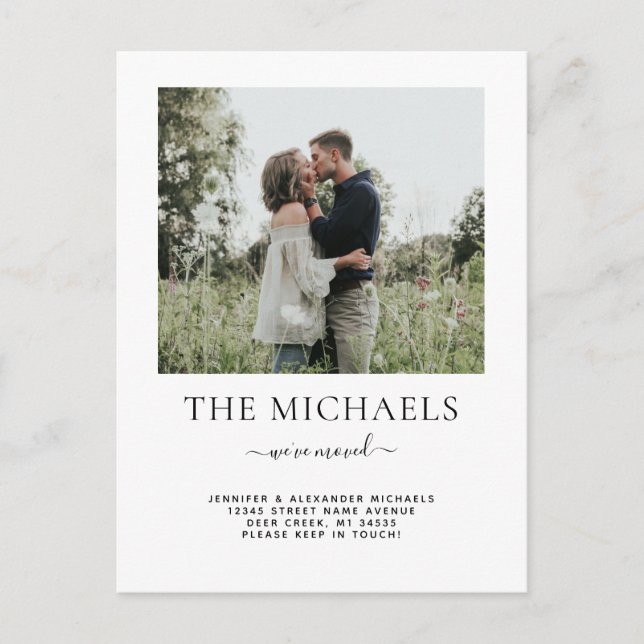 Carte Postale Faire-part Simple Nous Avons Déménagé Changement d'Adresse Ph (Devant)