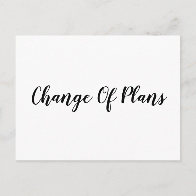 Carte Postale Faire-part Simple Report de Mariage  (Devant)