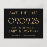 Simple Typographie Blanche Mariage Or Noir