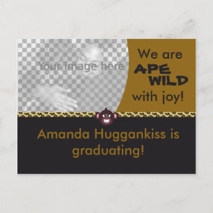 Carte Postale Faire-part Singe sauvage