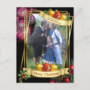 Carte Postale Faire-part Soirée de Noël