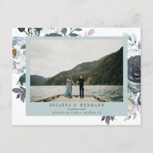Carte Postale Faire-part Something Blue PHOTO MARIAGE ENVOYEZ LA DATE