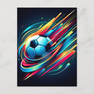 Carte Postale Faire-part Sports de vitesse de football cybernétique futuris