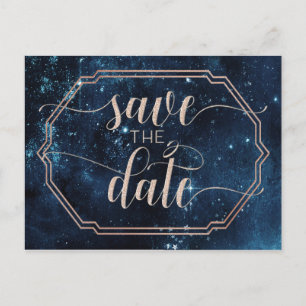Carte Postale Faire-part Star Sky Galaxy Celestial Mariage Enregistrer la d