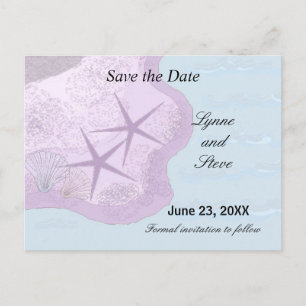 Carte Postale Faire-part Starfish and Ocean Enregistrer la date