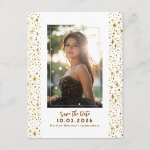 Carte Postale Faire-part Stars Celestial QUINCEANERA Enregistrer La Date Ph