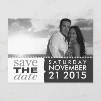 Carte Postale Faire-part Storm Grey Sweet Début Enregistrer la date Photo