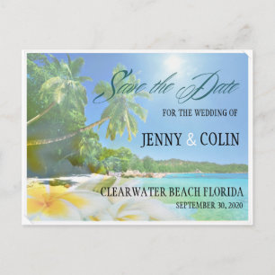 Carte Postale Faire-part Sunshine Beach Photo Enregistrer La Date