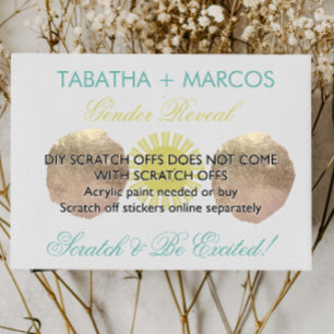 Carte Postale Faire-part Sunshine Genre Révélation do-it-yourself Faux Scra