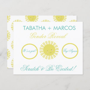 Carte Postale Faire-part Sunshine Genre Révélation do-it-yourself Faux Scra