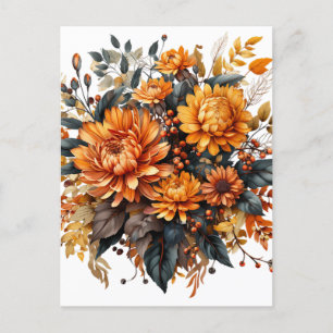 Carte Postale Faire-part Superbe automne floral