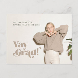 Carte Postale Faire-part Sur la tendance minimaliste neutre Photo Annonce d