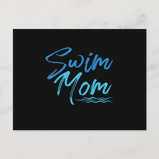 Carte Postale Faire-part Swim Maman Nager Drôle Mignonne Cadeau (Devant)