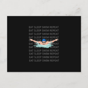 Carte Postale Faire-part Swimmer Swim Love Funny SwissBoy Sport