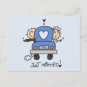 Carte Postale Faire-part T-shirts et cadeaux de mariée mariée et de chambre