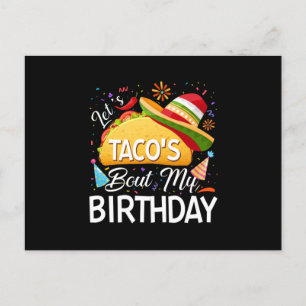 Carte Postale Faire-part Taco 'Bout My Birthday Cinco De Mayo Tacos