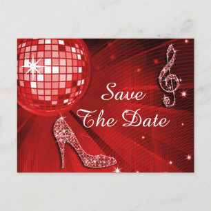Carte Postale Faire-part Talons Aiguilles Brillants 70e Anniversaire Enregi