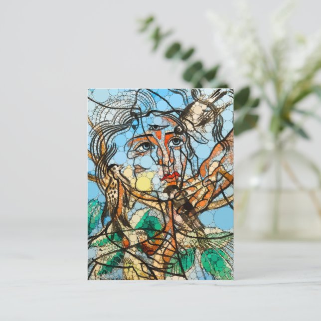 Carte Postale Faire-part Tarin, Points Infinity by After Francis Picabia (Debout devant)