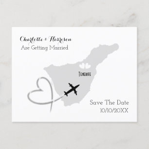 Carte Postale Faire-part Tenerife Destination Mariages Enregistrer La Date