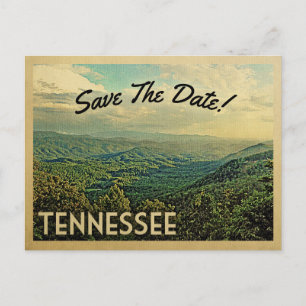 Carte Postale Faire-part Tennessee Enregistrer La Date Montagnes Vintages
