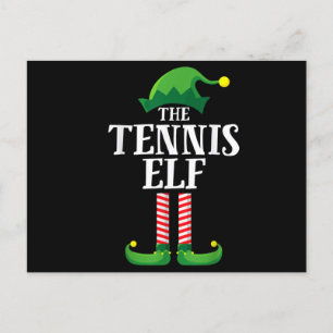 Carte Postale Faire-part Tennis Elf Correspondant Famille Groupe Noël