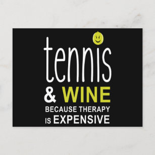 Carte Postale Faire-part Tennis Et Vin Premium
