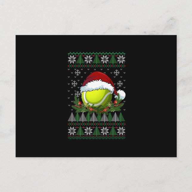 Carte Postale Faire-part Tennis Pull-over Noël Sale Chapeau de Père Noël Fa (Devant)