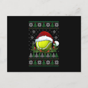 Carte Postale Faire-part Tennis Vilain Noël Père Noël Famille Pyjama Xma
