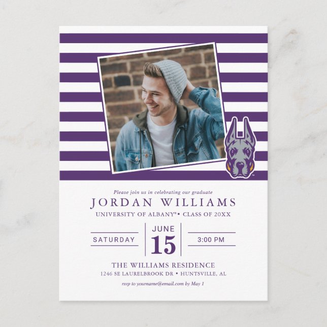 Carte Postale Faire-part Tête de mascotte Great Dane de l'Université d'Alba (Devant)