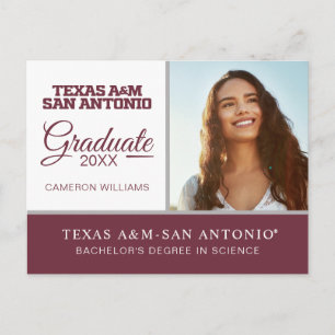 Carte Postale Faire-part Texas A&M San Antonio