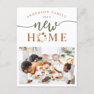 Carte Postale Faire-part Thanksgiving Wreath Photo New Home Holiday Moving