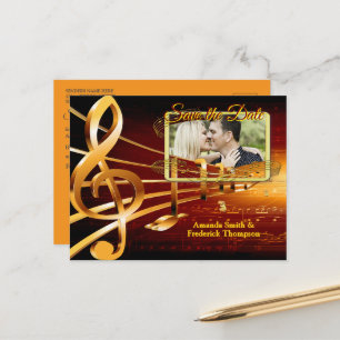 Carte Postale Faire-part Thèmes de célébration pour les amoureux de la musi