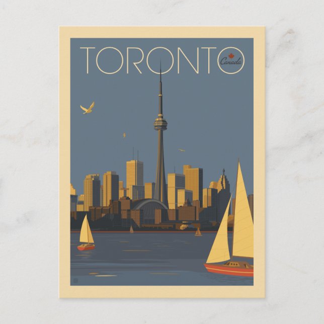 Carte Postale Faire-part Toronto Canada | Save the date (Devant)