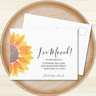 Carte postale Faire-part tournesol que j'ai déplac