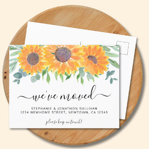 Carte Postale Faire-part Tournesol Rustique Verdure Mobile