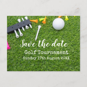 Carte Postale Faire-part Tournoi de golf d'enregistrement de Golf Save the 