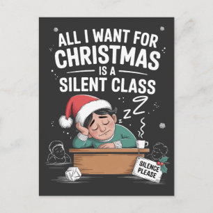 Carte Postale Faire-part Tout ce que je veux pour Noël est un professeur de