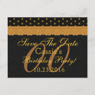 Carte Postale Faire-part Toutes économies d'année la dentelle 12 de noir