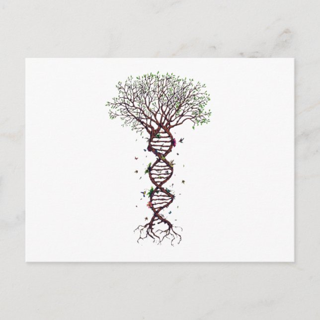 Carte Postale Faire-part Tree of Life DNA Genetics Biology Environment (Devant)