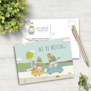 Carte Postale Faire-part Très Amusant Nous Avons Déménagé Nouveau