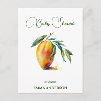 Carte Postale Faire-part Tropical Mango | Baby Shower