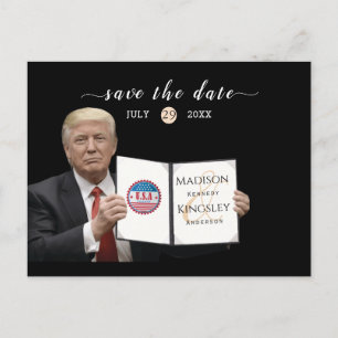 Carte Postale Faire-part Trump Meilleur Mariage Extraordinaire Sauver La Da